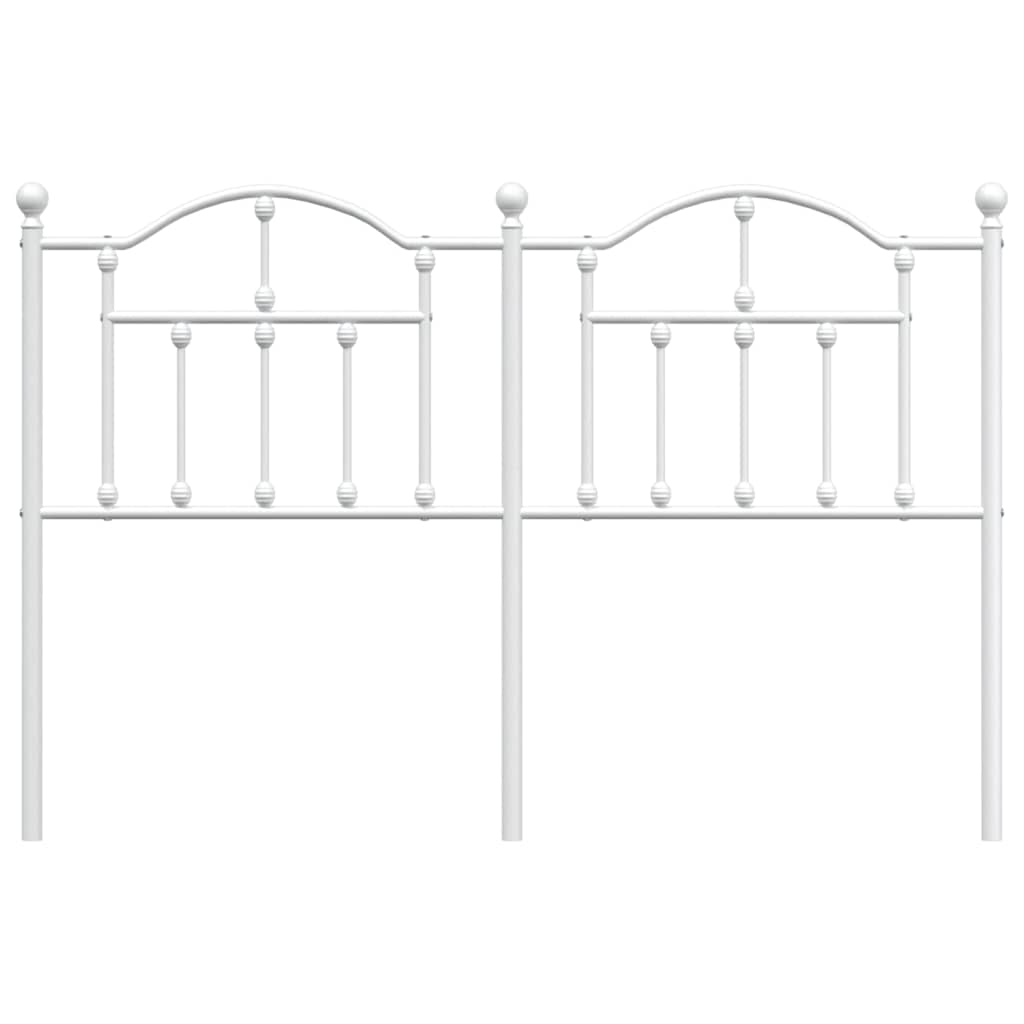 Metal Headboard White 152 cm Queen