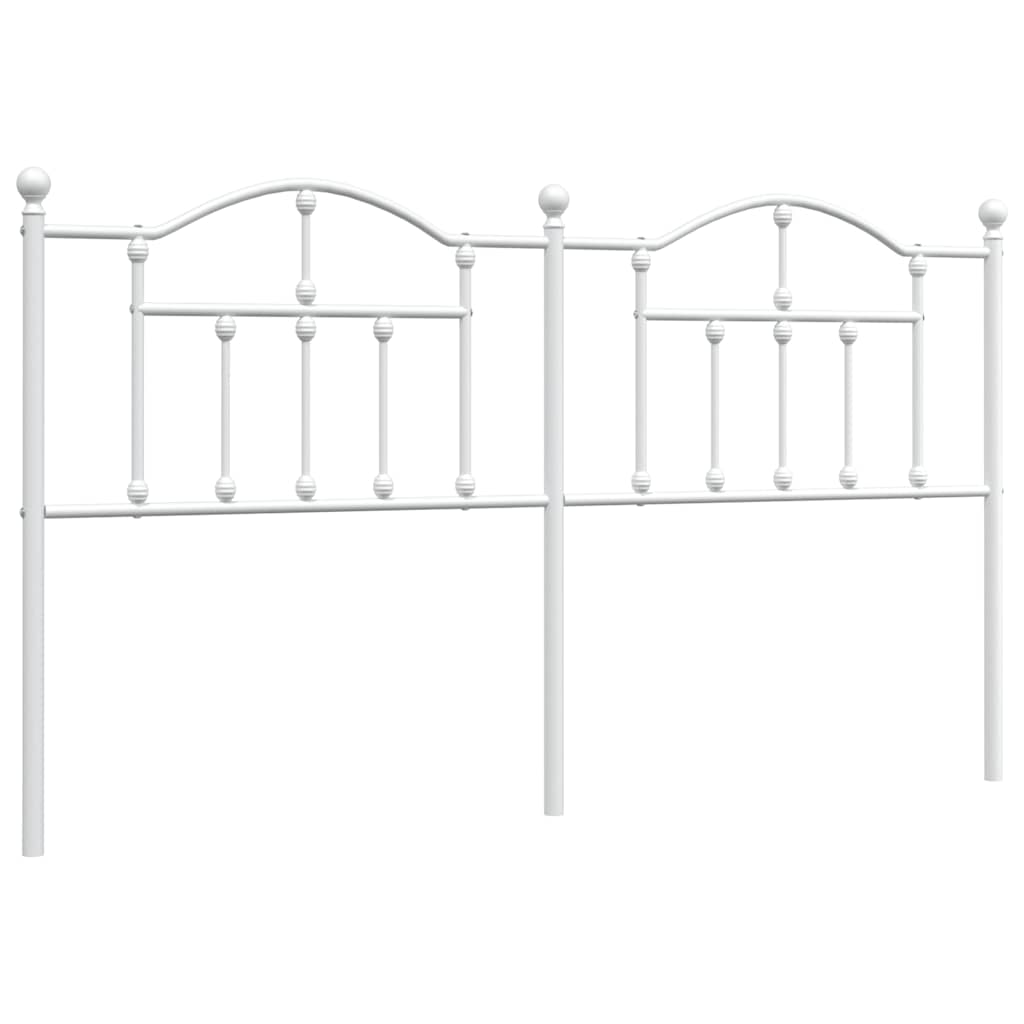 Metal Headboard White 183 cm King