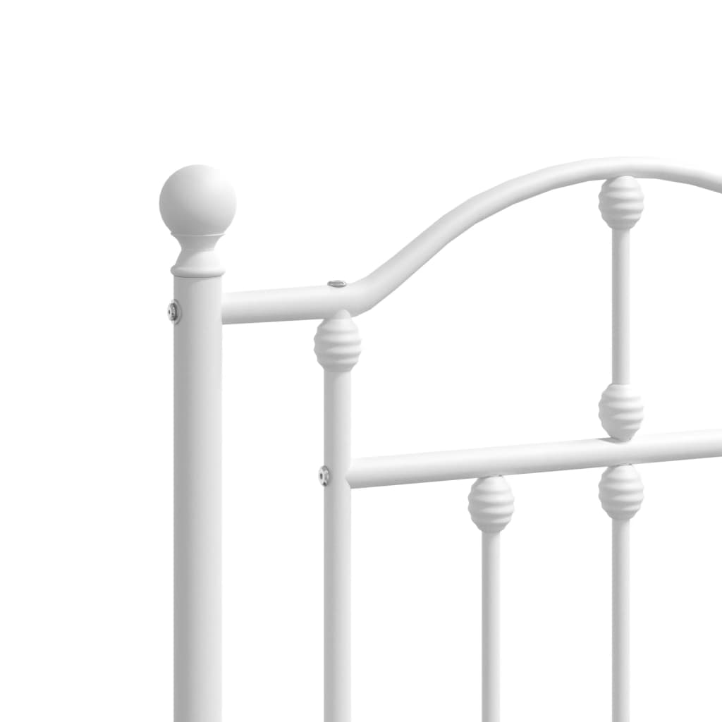 Metal Headboard White 183 cm King