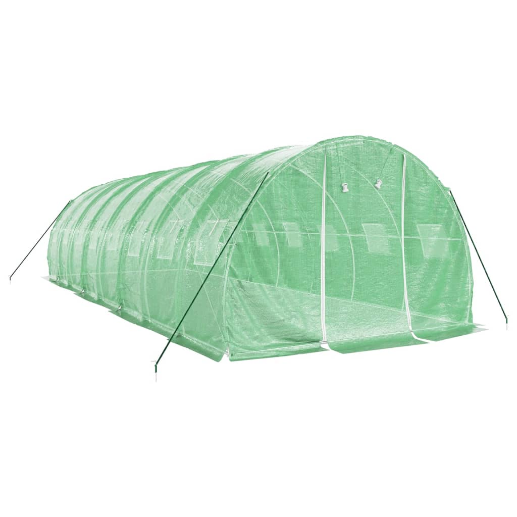 Greenhouse with Steel Frame Green 24 m² 8x3x2 m