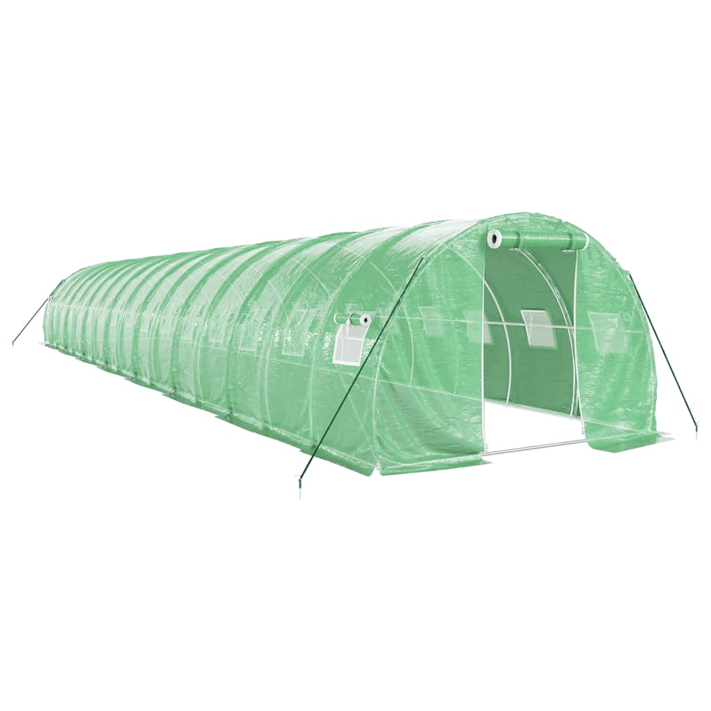 Greenhouse with Steel Frame Green 48 m² 16x3x2 m