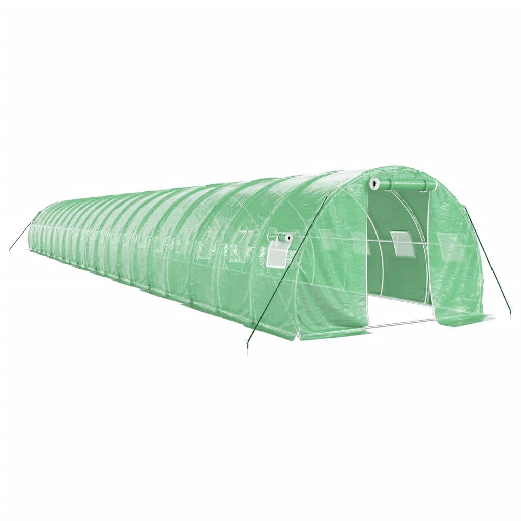 Greenhouse with Steel Frame Green 60 m² 20x3x2 m