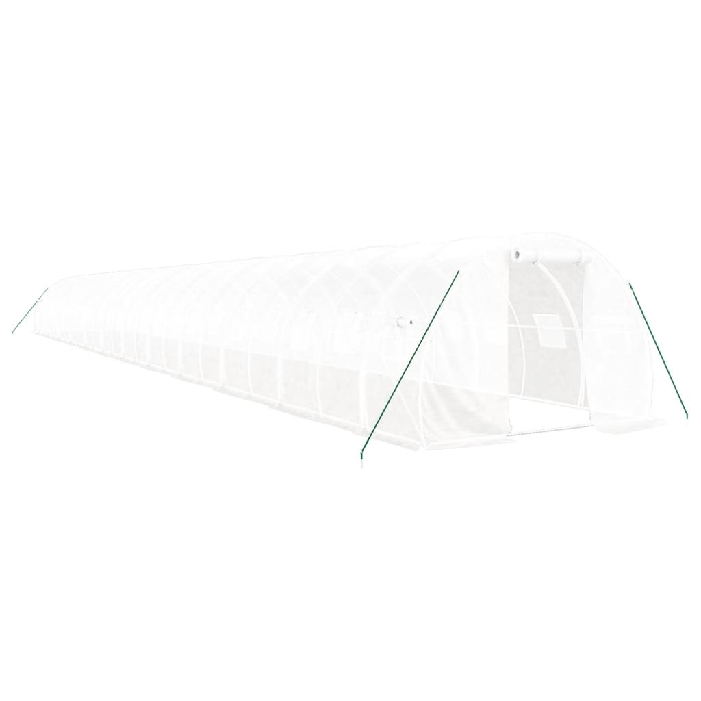 Greenhouse with Steel Frame White 72 m² 24x3x2 m