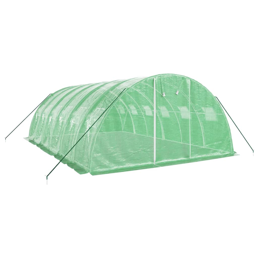 Greenhouse with Steel Frame Green 24 m² 6x4x2 m