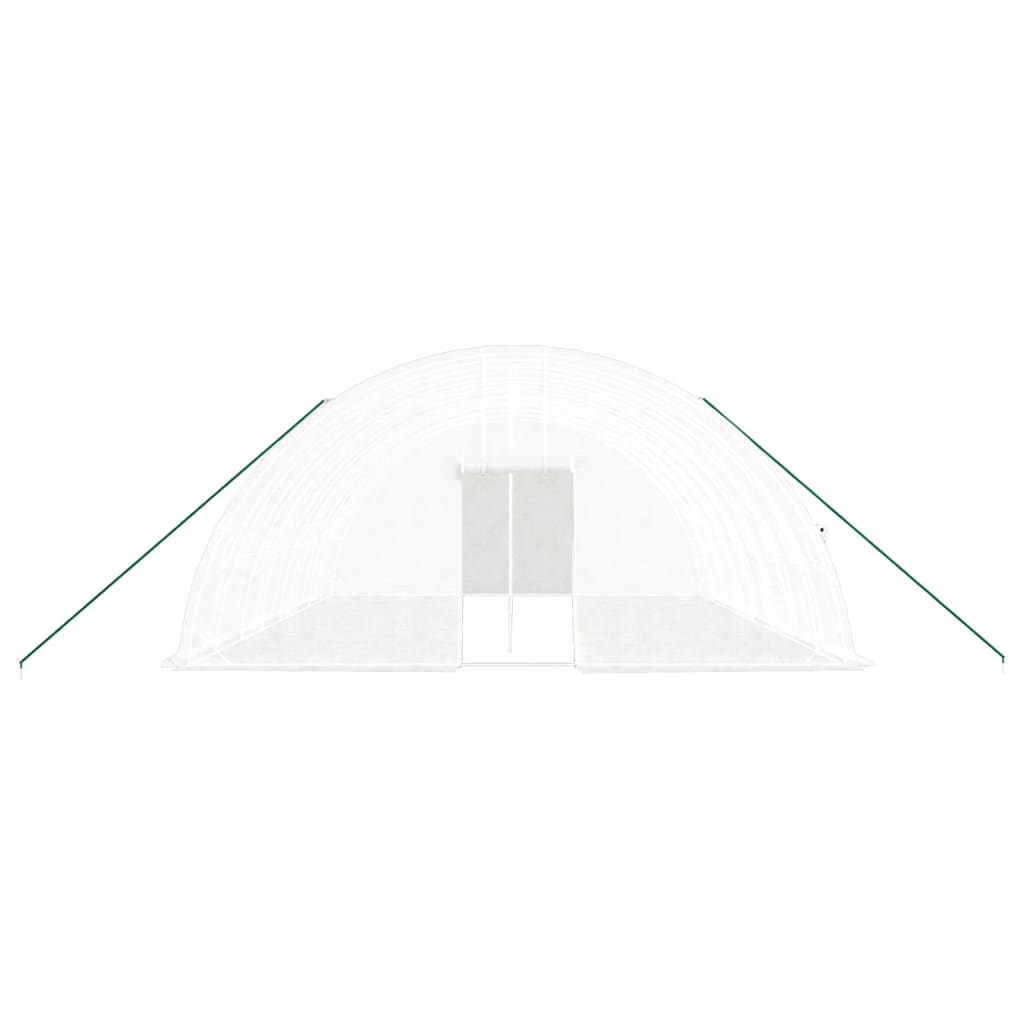 Greenhouse with Steel Frame White 48 m² 8x6x2.85 m