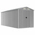 Garden Shed Light Grey 191x470x198 cm Galvanised Steel