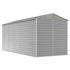 Garden Shed Light Grey 191x470x198 cm Galvanised Steel