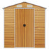 Garden Shed Light Brown 191x555x198 cm Galvanised Steel