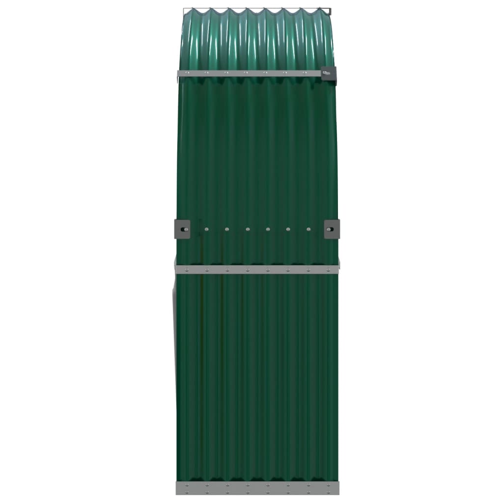 Log Holder Green 120x45x140 cm Galvanised Steel