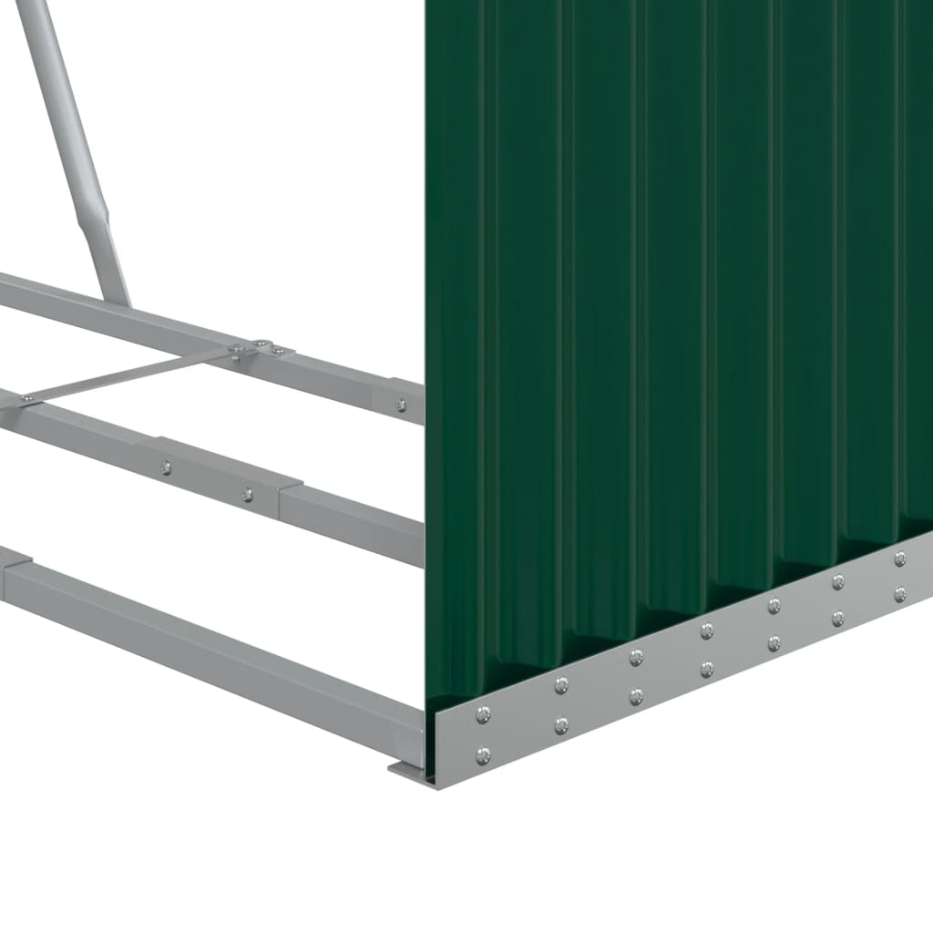 Log Holder Green 120x45x140 cm Galvanised Steel