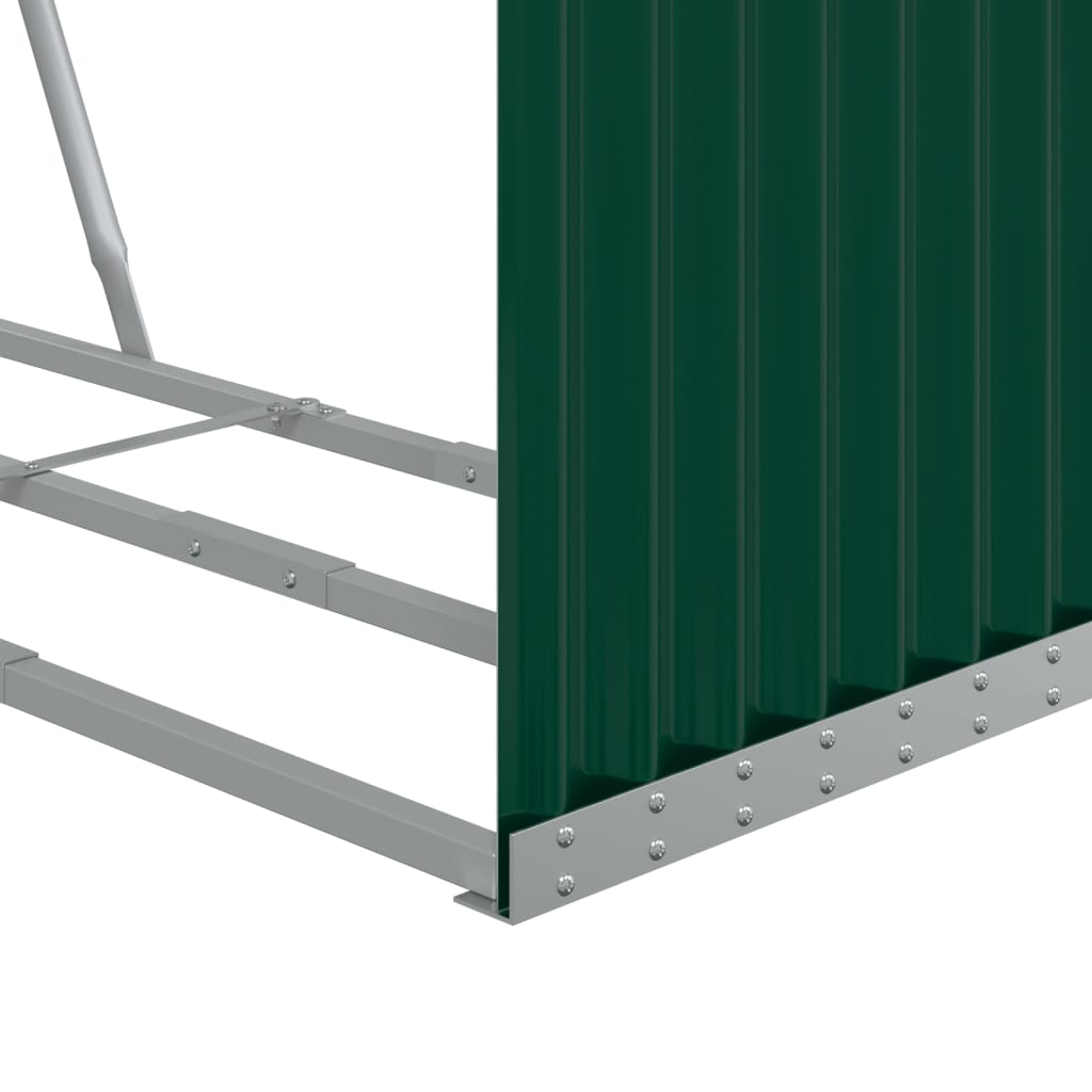 Log Holder Green 120x45x210 cm Galvanised Steel