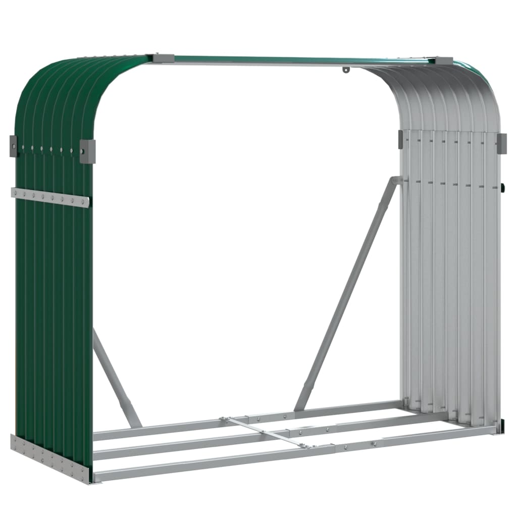 Log Holder Green 120x45x100 cm Galvanised Steel