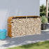 Log Holder Light Brown 180x45x100 cm Galvanised Steel