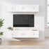 6 Piece TV Cabinet Set White Engineered Wood