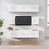 8 Piece TV Cabinet Set White Engineered Wood