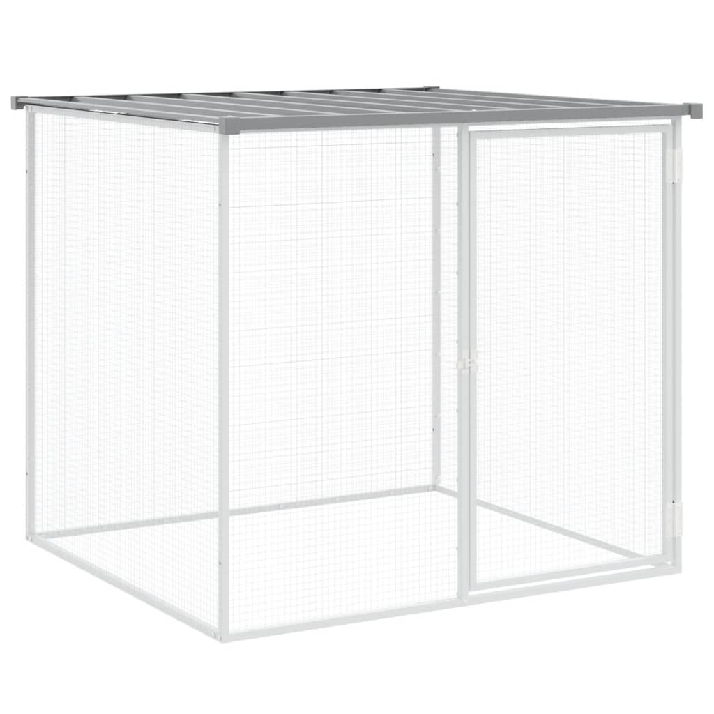 Chicken Cage with Roof Light Grey 103x98x90 cm Galvanised Steel