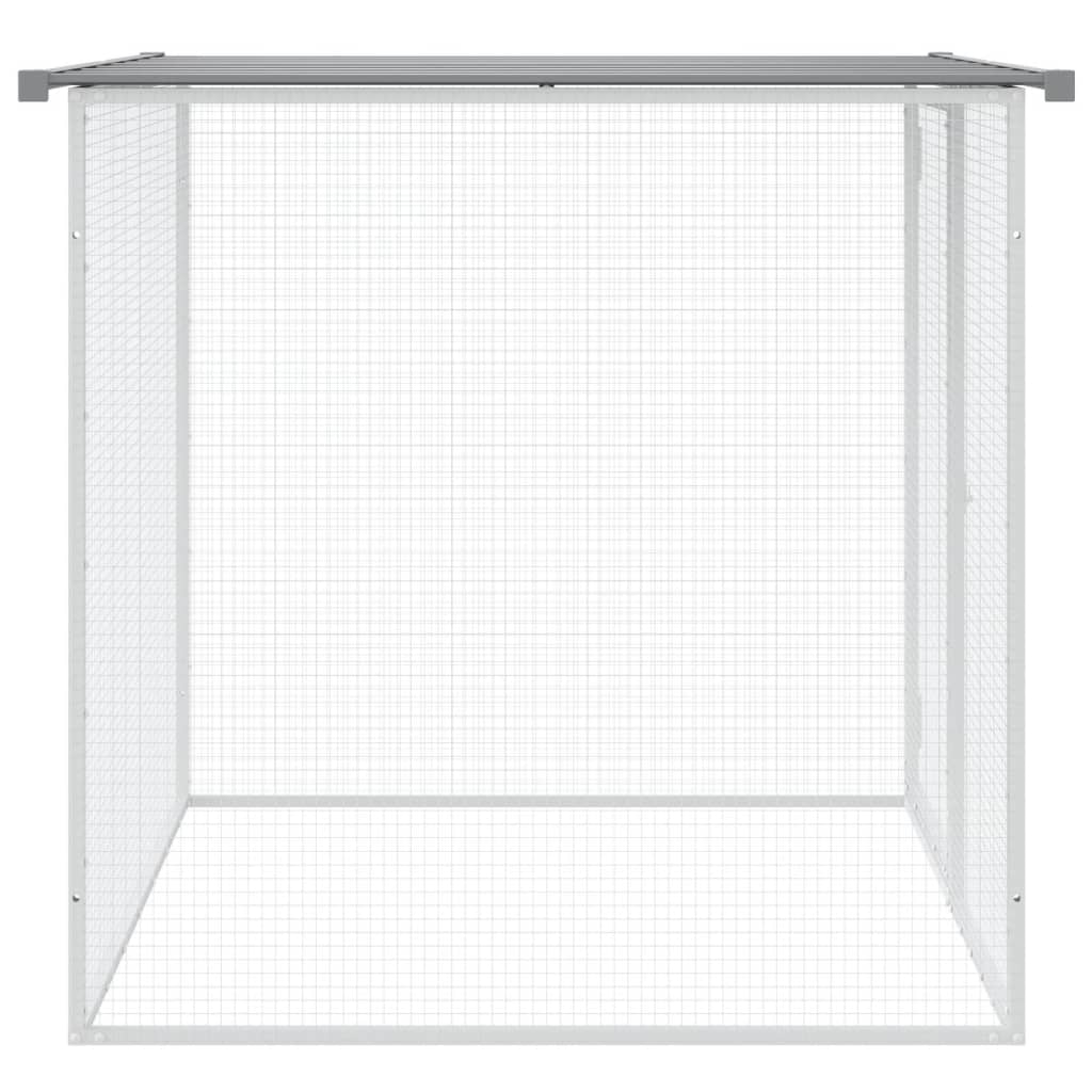 Chicken Cage with Roof Light Grey 103x98x90 cm Galvanised Steel