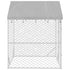 Outdoor Dog Kennel with Roof Silver 2x2x2.5 m Galvanised Steel