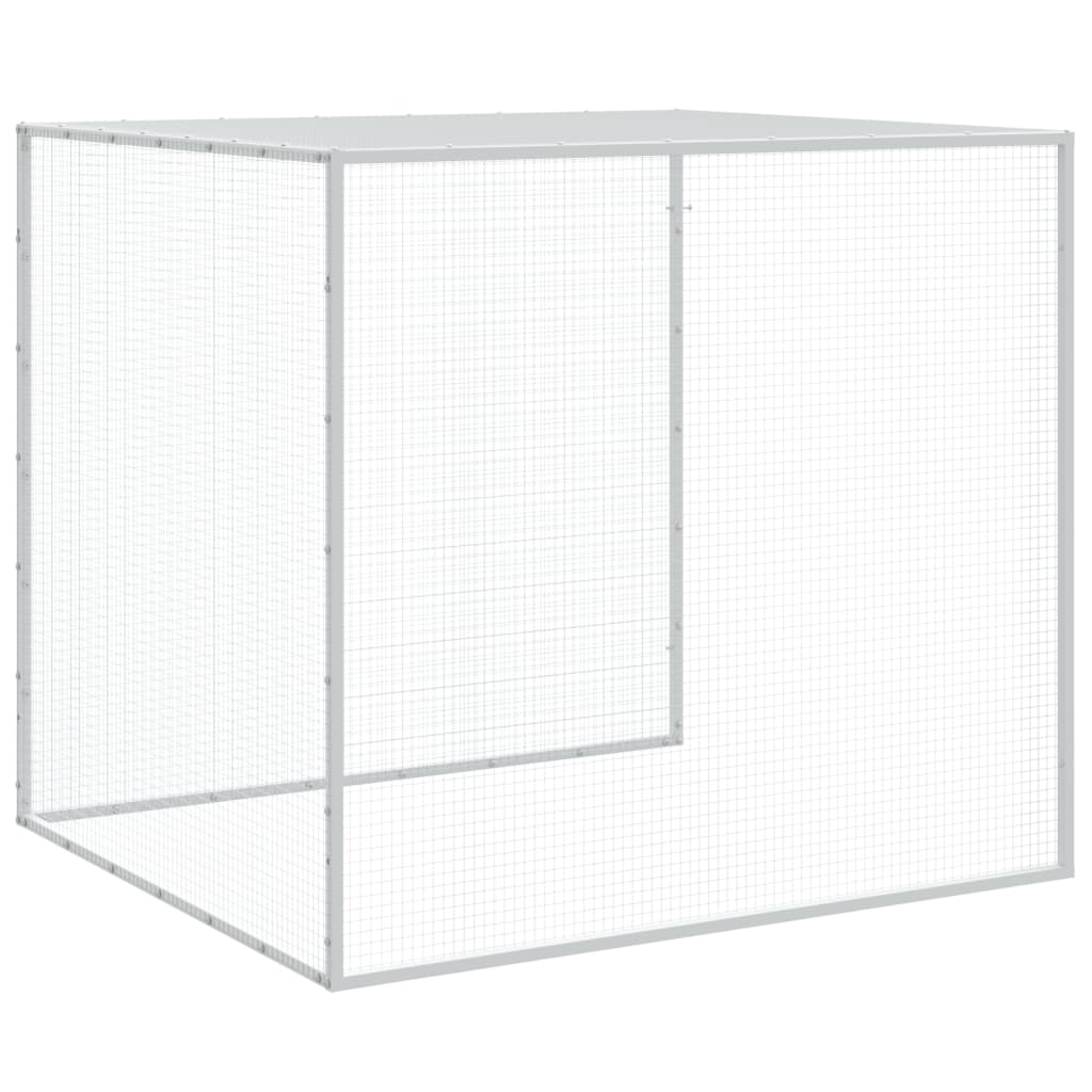 Chicken Cage with Roof Anthracite 203x98x90 cm Galvanised Steel