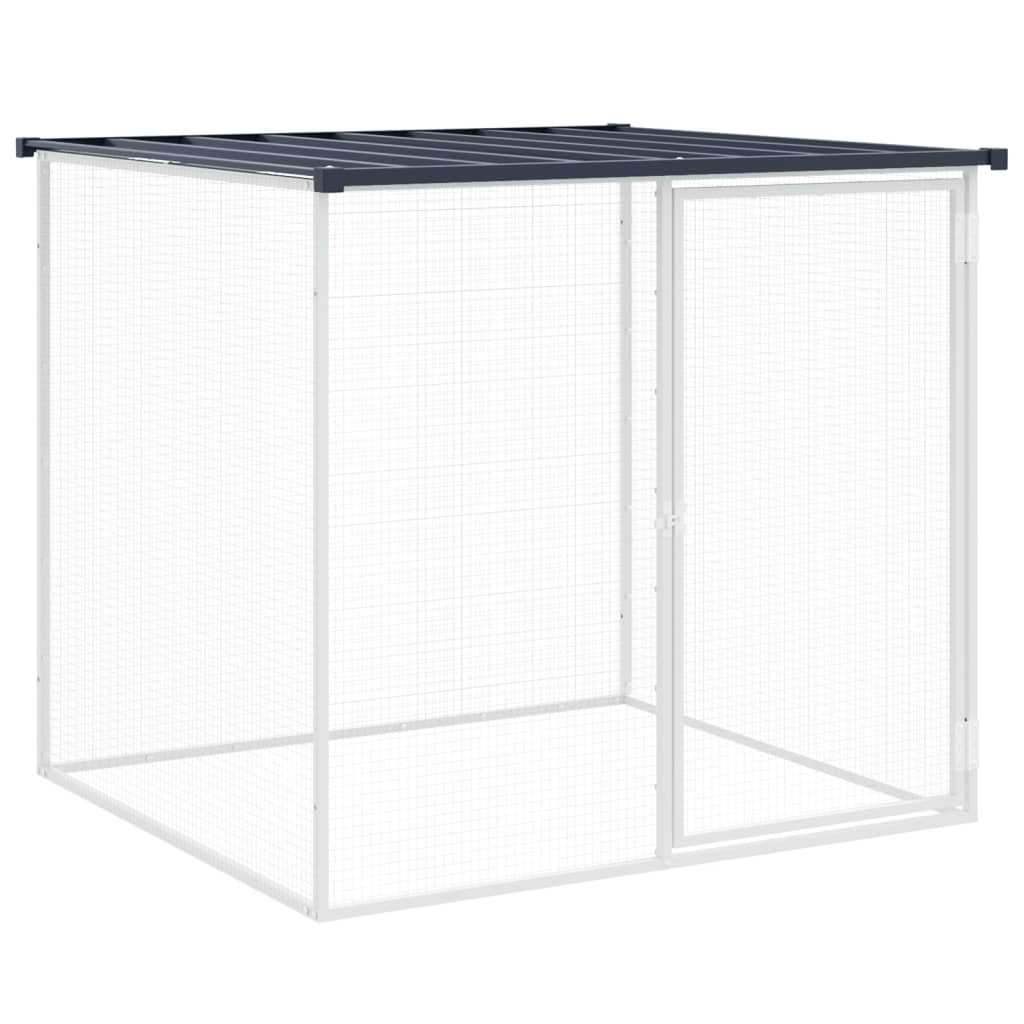 Chicken Cage with Roof Anthracite 403x98x90 cm Galvanised Steel