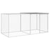 Chicken Cage with Roof Light Grey 203x98x90 cm Galvanised Steel