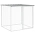 Chicken Cage with Roof Light Grey 203x98x90 cm Galvanised Steel