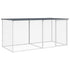 Chicken Cage with Roof Anthracite 203x98x90 cm Galvanised Steel