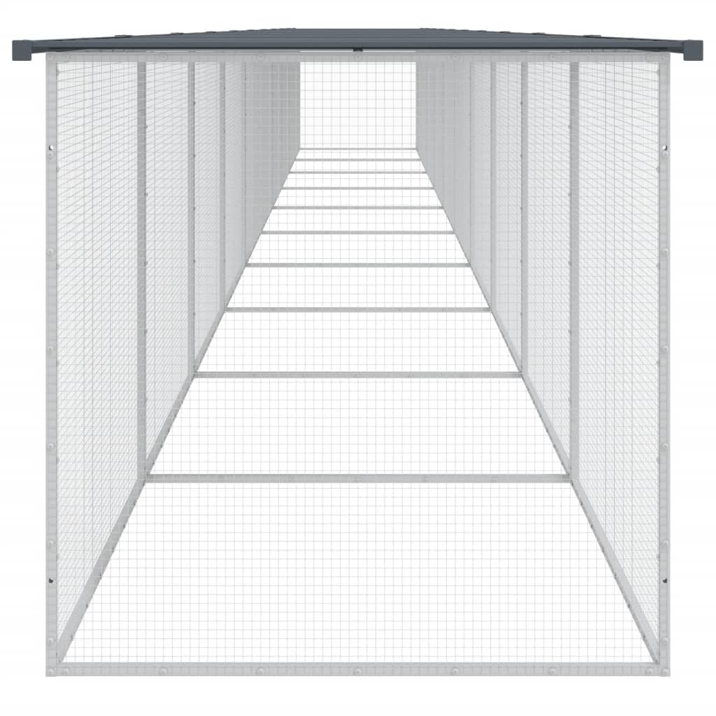 Chicken Cage with Roof Anthracite 1003x98x90 cm Galvanised Steel