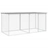 Chicken Cage with Roof Light Grey 203x98x90 cm Galvanised Steel