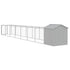 Dog House with Roof Light Grey 117x813x123 cm Galvanised Steel