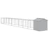 Dog House with Roof Light Grey 117x1017x123 cm Galvanised Steel
