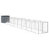Dog House with Run Anthracite 110x1017x110 cm Galvanised Steel