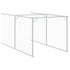 Dog House with Run Light Grey 110x405x110 cm Galvanised Steel