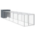 Chicken Cage with Run Anthracite 110x609x110 cm Galvanised Steel