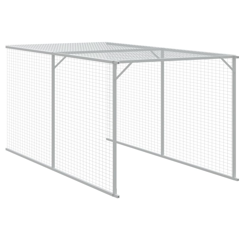 Chicken Cage with Run Anthracite 110x813x110 cm Galvanised Steel