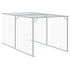 Chicken Cage with Run Light Grey 110x405x110 cm Galvanised Steel