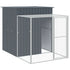 Chicken Cage with Run Anthracite 165x1271x181 cm Galvanised Steel