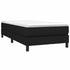 Box Spring Bed without Mattress Black King Single Size Fabric