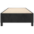 Box Spring Bed without Mattress Black King Single Size Velvet