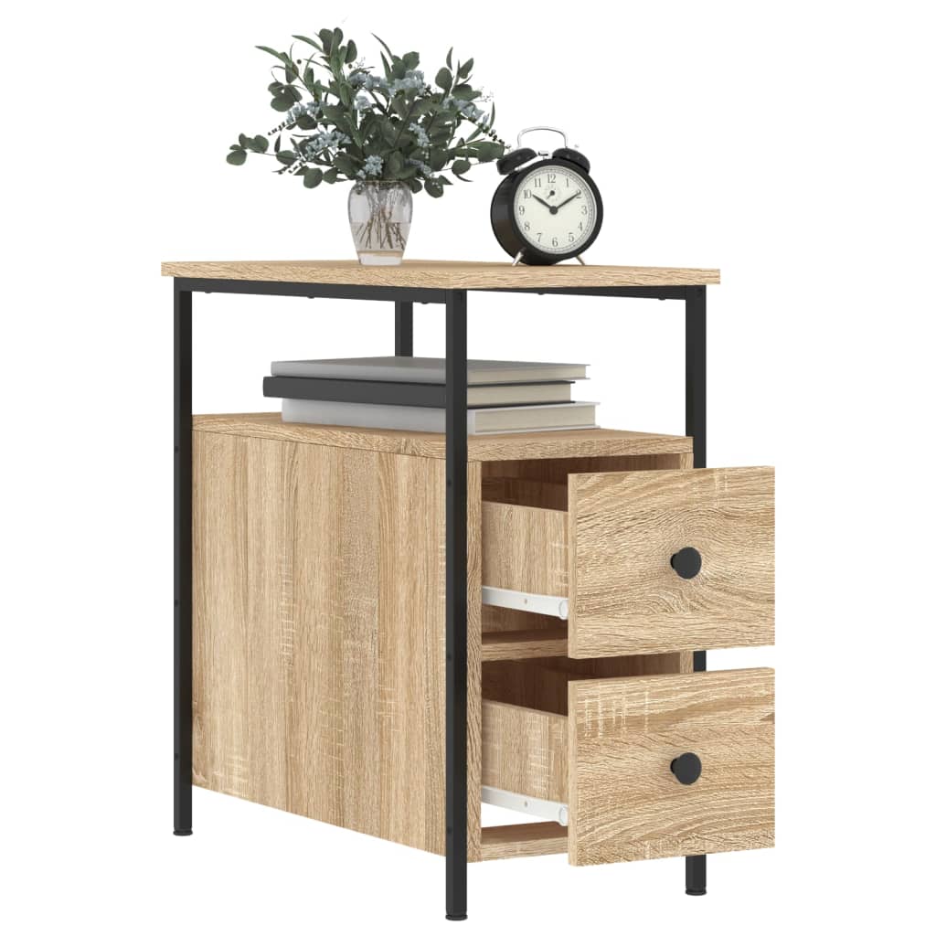 Bedside Cabinet Sonoma Oak 30x60x60 cm Engineered Wood