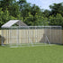 Outdoor Dog Kennel with Roof Silver 6x2x2.5 m Galvanised Steel