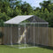 Outdoor Dog Kennel with Roof Silver 3x3x2.5 m Galvanised Steel