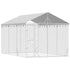 Outdoor Dog Kennel with Roof Silver 3x4.5x2.5 m Galvanised Steel