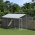 Outdoor Dog Kennel with Roof Silver 3x7.5x2.5 m Galvanised Steel