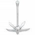 Folding Anchor Silver 1.5 kg Malleable Iron