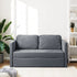 Floor Sofa Bed 2-in-1 Dark Grey 122x204x55 cm Velvet