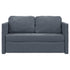 Floor Sofa Bed 2-in-1 Dark Grey 122x204x55 cm Velvet