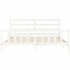 Bed Frame without Mattress White 183x203 cm King Solid Wood Pine