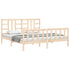 Bed Frame without Mattress 183x203 cm King Solid Wood Pine