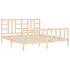 Bed Frame without Mattress 183x203 cm King Solid Wood Pine